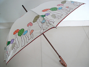 韩国雨伞卡通植物阳伞创意刺绣蕾丝防止外线遮阳伞可爱公主长柄伞