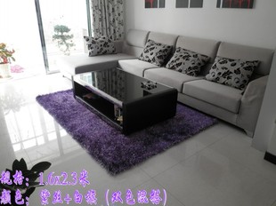 5厘米小旗纱地毯 客厅地毯 茶几地毯 卧室地毯 1.4*2米 紫色