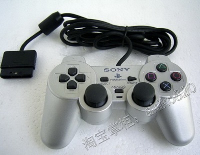 PS2游戏机原装震动手柄 限量版银色H柄 手感好到爆 SONY原装正品