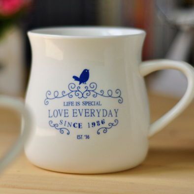 复古青花瓷牛奶杯子 创意怀旧陶瓷水杯 咖啡杯马克杯情侣杯早餐杯