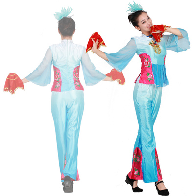 龙飞凤舞 汉族民族服装侧腰花秧歌服舞台演出服装舞蹈演出服装 女
