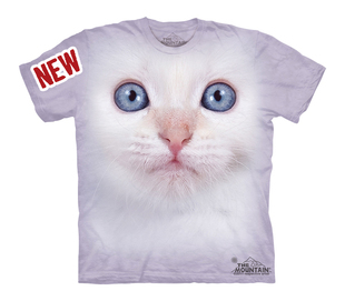 美国代购The Mountain 个性立体紫色猫咪情侣短袖创意男装3DT恤衫