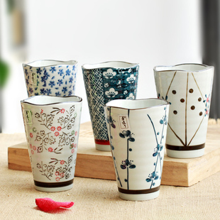 杯子创意手绘情侣杯 日式和风水杯陶瓷 水杯套装早餐杯牛奶马克杯
