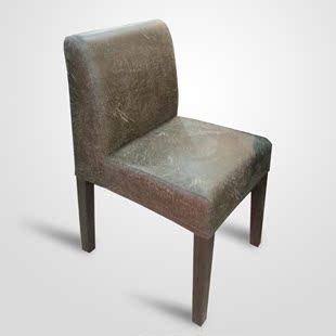 佳木西布艺椅子简约现代餐桌椅时尚实木低背座椅家用橡胶木凳904