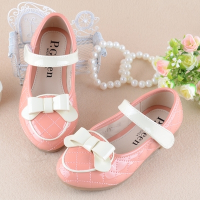 春季夏天女童单鞋韩版公主鞋 儿童皮鞋平底粉色黑色百搭女孩子鞋