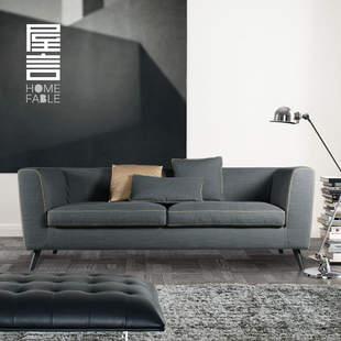 屋言 现代简约风格家庭布艺沙发 客厅沙发大中小户型创意组合沙发