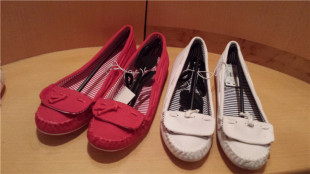 特价清仓女鞋单鞋平跟舒适PRIMARK英伦风复古厚帆布红色白色