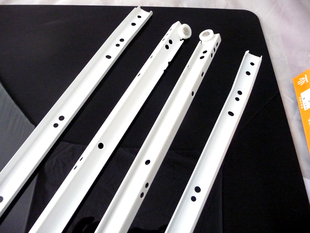 西蒙白色抽屉轨道 二节轨 托底导轨滑轨滑槽滑道 衣柜键盘配件
