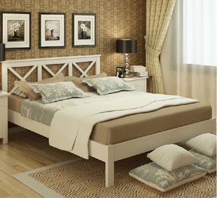 新款欧式床 双人床 松木床 田园床 地中海床 单人床 1.5米