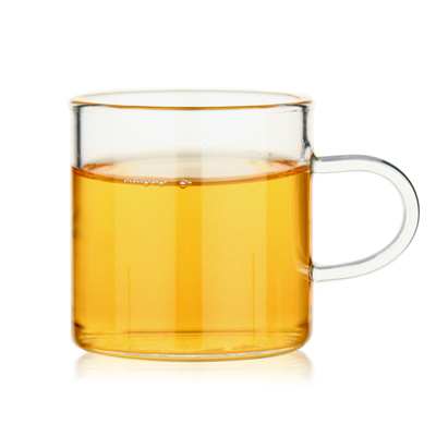 100ML茶杯品茗杯功夫茶杯 耐高温玻璃茶杯 玻璃茶具带把花茶杯子