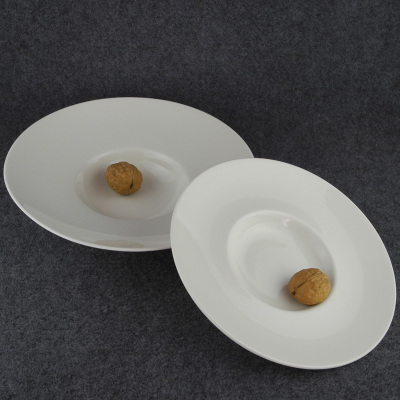 纯白色陶瓷意面碗创意欧式草帽汤盘西餐餐具新骨瓷盘子出口