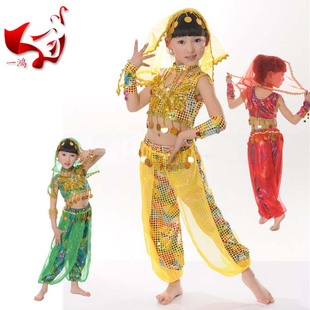 清仓元旦儿童印度舞新疆舞演出服装女童民族肚皮舞幼儿舞蹈表演服