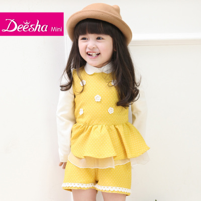 DEESHA笛莎2014新款女儿童韩版名媛气质公主套装小童1422502