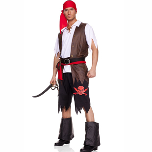 万圣节迪士尼男性制服加勒比海盗装海贼王COSPLAY夜店DS演出服