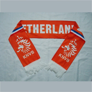 荷兰队围巾 荷兰足球队橙色围巾