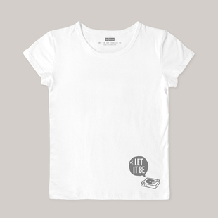 ToBeMe-原创设计个性短袖T恤纯棉夏多色 创意个性【LetItBe】女款