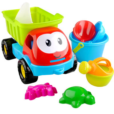 儿童沙滩玩具套装 大号沙滩玩具车玩具 宝宝玩沙戏水挖沙铲子工具