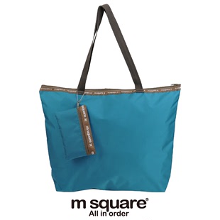 m square旅行单肩休闲包防水购物袋手提袋女包环保袋