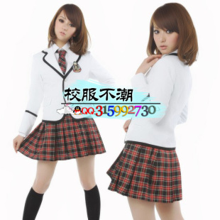 学院风白色日本女生制服冬季校服套装定做