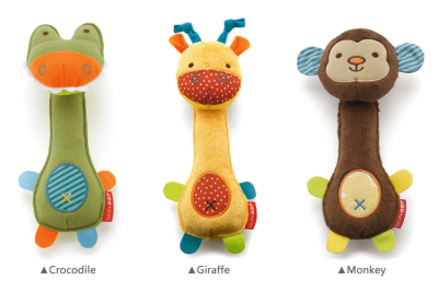 美国Skip hop原装 手摇铃 鳄鱼 小鹿 猴子 婴儿益智安抚玩具