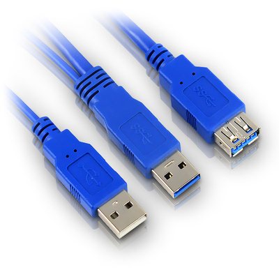 绍茂芝 USB3.0延长线 USB3.0双A公对A母转接连接数据线AM对AF 1米