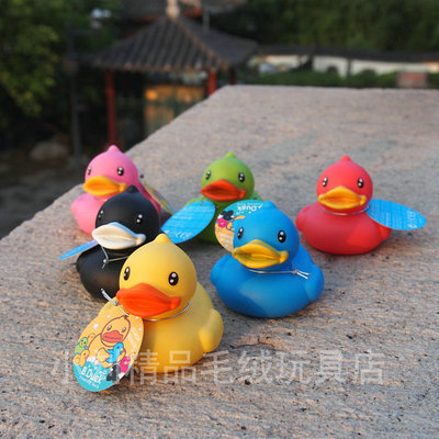 正版香港大黄鸭新款 BDUCK鸭子 可以漂浮水面的小摆件 玩具