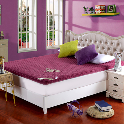 珊瑚绒绗绣立体床垫上下床高箱床床垫加厚垫两面可用保暖不变形
