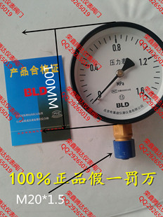 正品【北京布莱迪】径向Y-100压力表y100-0.6mpa6公斤