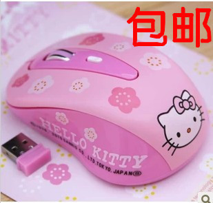 包邮笔记本电脑KT凯蒂猫HelloKitty无线有线静音可爱卡通女生鼠标