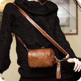 包邮 特价促销韩版复古棕色皮包手提包单肩包斜挎包相机包手拎包