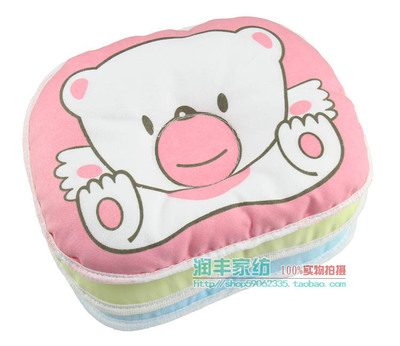 小熊图案婴儿定型枕/定形枕 可爱卡通图案定型枕 宝宝可爱小枕头