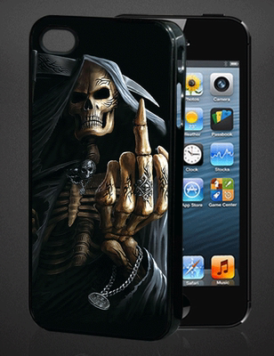 新款裸眼3D iphone4s 3D保护套 苹果4手机壳 5s3D手机壳 骷髅系列