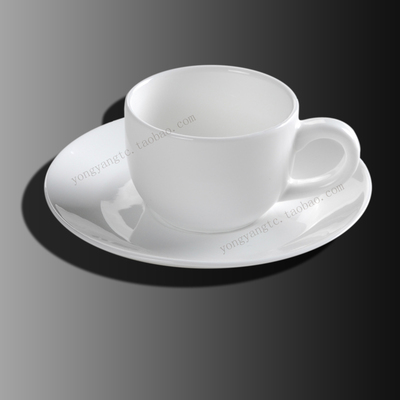 80ml 咖啡杯+碟-咖啡店专用杯 陶瓷星级酒店上岛迪欧小白杯浓缩咖