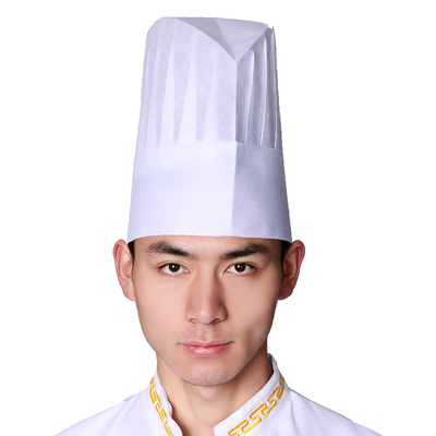 厨师高顶纸帽 厨师配件 厨师长帽子 厨师纸帽 一次性纸帽子厨师服