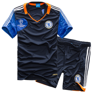 切尔西皇马AC米兰2015夏季新款短袖足球服 运动套装 足球训练服