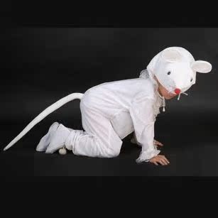 儿童动物老鼠演出服白鼠服装小朋友六一舞蹈服幼儿小灰鼠演出服饰