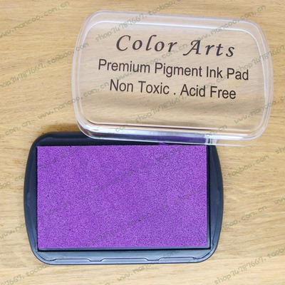 橡皮章橡皮印章印台 布纸两用印泥 带胶黏力强防水好 枚紫色 特价