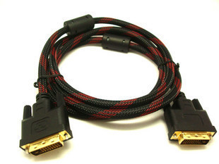 优质1.5米3米5米10米DVI线 高清显示器信号线 DVI高清线 屏蔽磁环