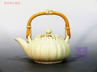 日本原装纯手工瓷器陶器菊花茶壶茶具水壶清水烧陶瓷茶道礼品套装