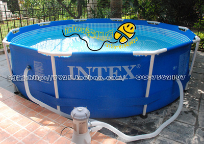 INTEX56996 28212户外家用 超大圆形金属框架型游泳池 休闲水池