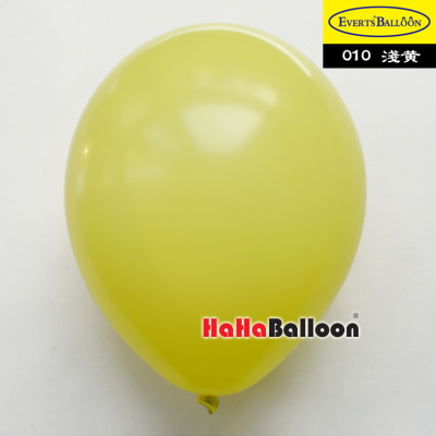 哈哈E牌进口乳胶气球10英寸标准浅黄色派对酒店布置非NEO哥伦比亚