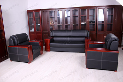 厂家直销办公沙发接待会客沙发 3+1+1皮艺沙发组合简约现代沙发