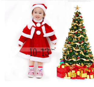2015儿童摄影服饰百天周岁照相服装儿童女圣诞服装圣诞表演服现货