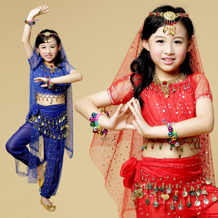六一儿童肚皮舞新款套装 少儿印度舞表演出服 女童练习舞蹈服装