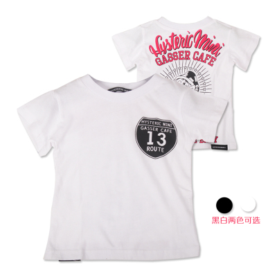 2014最新春款HYSTERIC MINI两色卡通纯棉男女童装纯棉修身短袖T恤