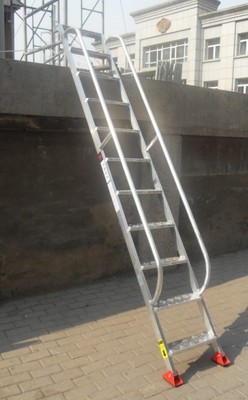 铝合金楼梯加厚加宽踏板阁楼梯阳台露天扶手直梯工厂定做梯子