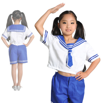 圣诞演出服水手海军儿童女孩现代舞蹈演出服表演服舞台装批发定做