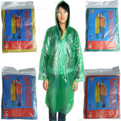 厂家直销优质旅游学生专用纽扣式一次性雨衣 雨披批发