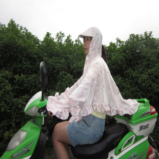 新款夏季防晒衣电动车摩托车防晒袖套晴披防晒手套雨衣正品