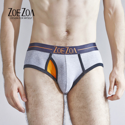 ZOEZOA原创设计品牌时尚个性纯棉弹性透气男士三角裤 男士内裤
